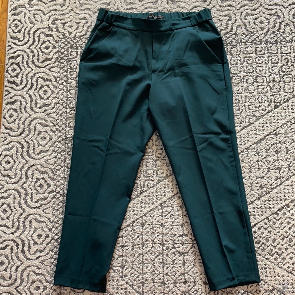 COPY - Zara green elastic waistband trousers